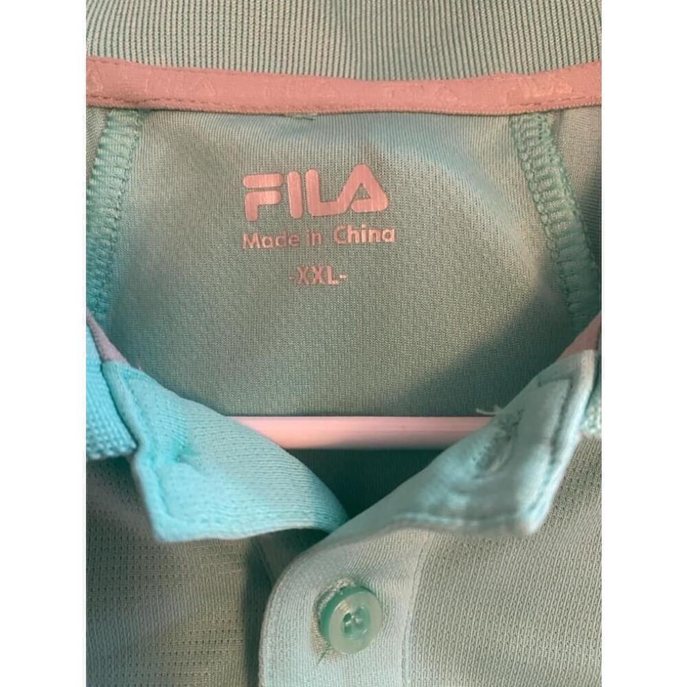 Men's Fila Mint Green PerformaDri Polo Shirt XXL NWT - Picture 3 of 5